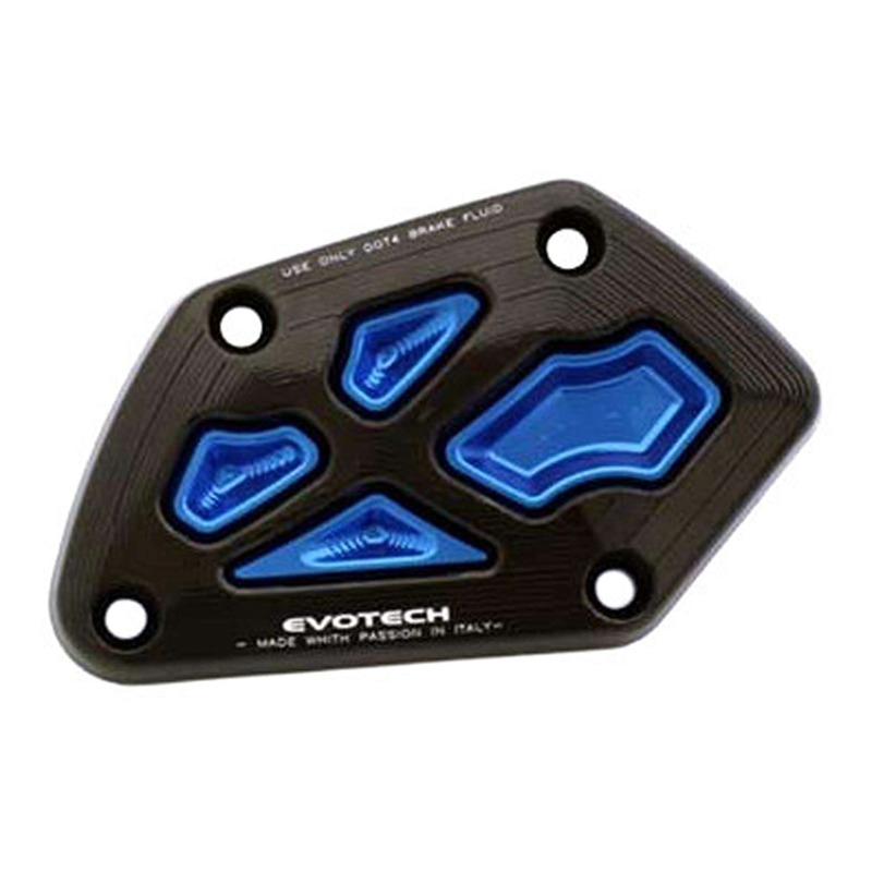 Couvercle de bocal de liquide de frein avant Evotech noir/bleu BMW R N