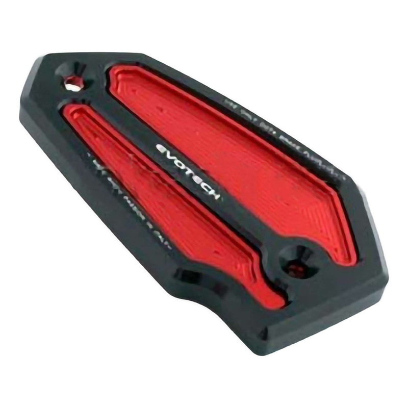 Couvercle de bocal de liquide de frein avant Evotech noir/rouge Kawasa