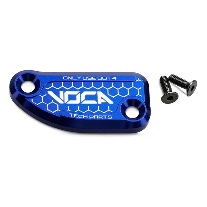 Couvercle de maître cylindre de frein arrière Voca Racing alu CNC bleu Derbi Senda/Aprilia SX