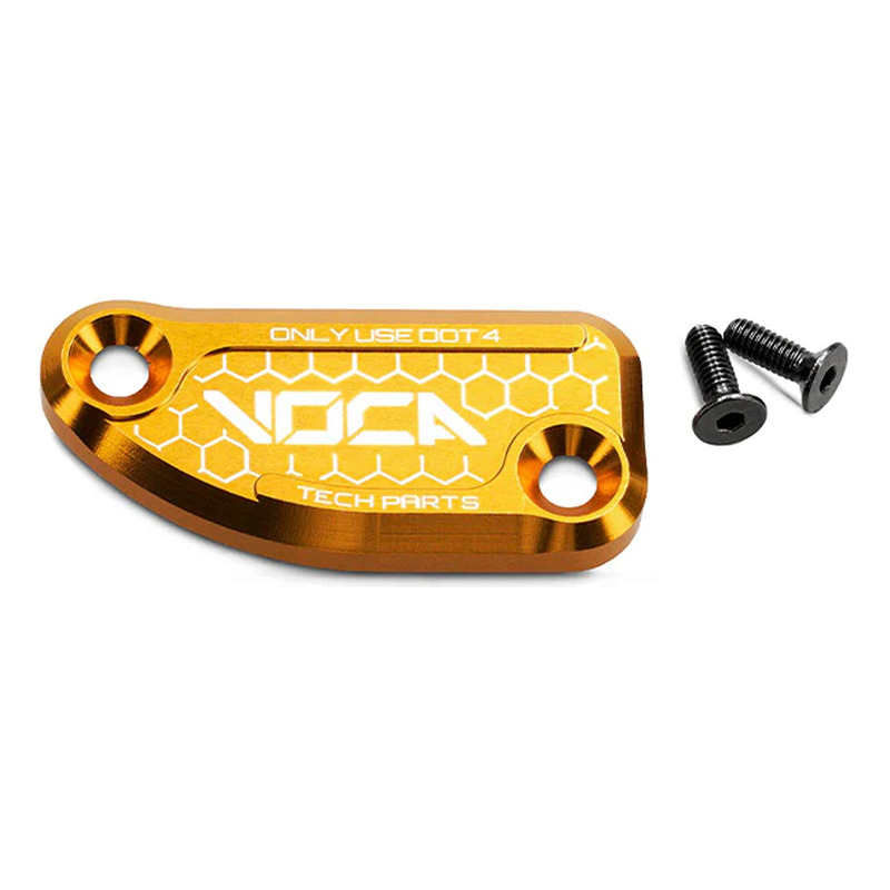 Couvercle de maître cylindre de frein arrière Voca Racing alu CNC or Derbi Senda/Aprilia SX