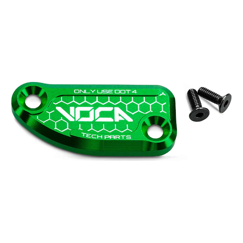 Couvercle de maître cylindre de frein arrière Voca Racing alu CNC vert Derbi Senda/Aprilia SX