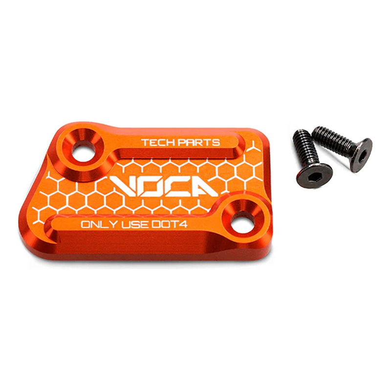 Couvercle de maître cylindre de frein Voca Racing alu CNC orange Rieju MRT/RR
