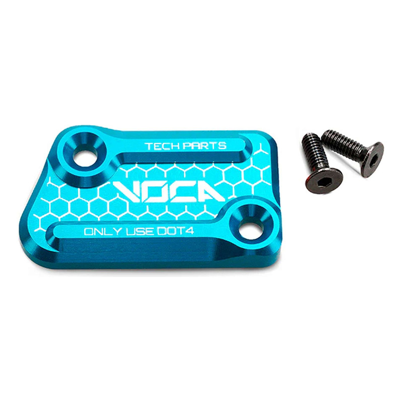 Couvercle de maître cylindre de frein Voca Racing alu CNC cyan Rieju MRT/RR