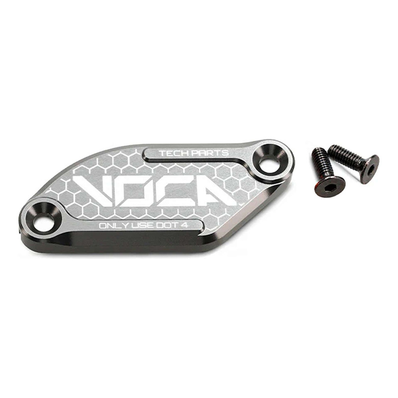 Couvercle de maître cylindre de frein Voca Racing alu CNC gris Derbi Senda/Aprilia SX J.Juan