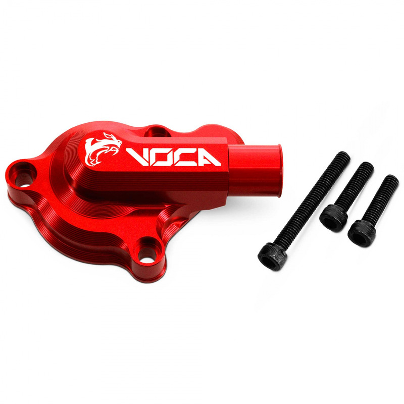 Couvercle de pompe à eau Voca Racing High Flow CNC rouge Derbi Euro 3/4