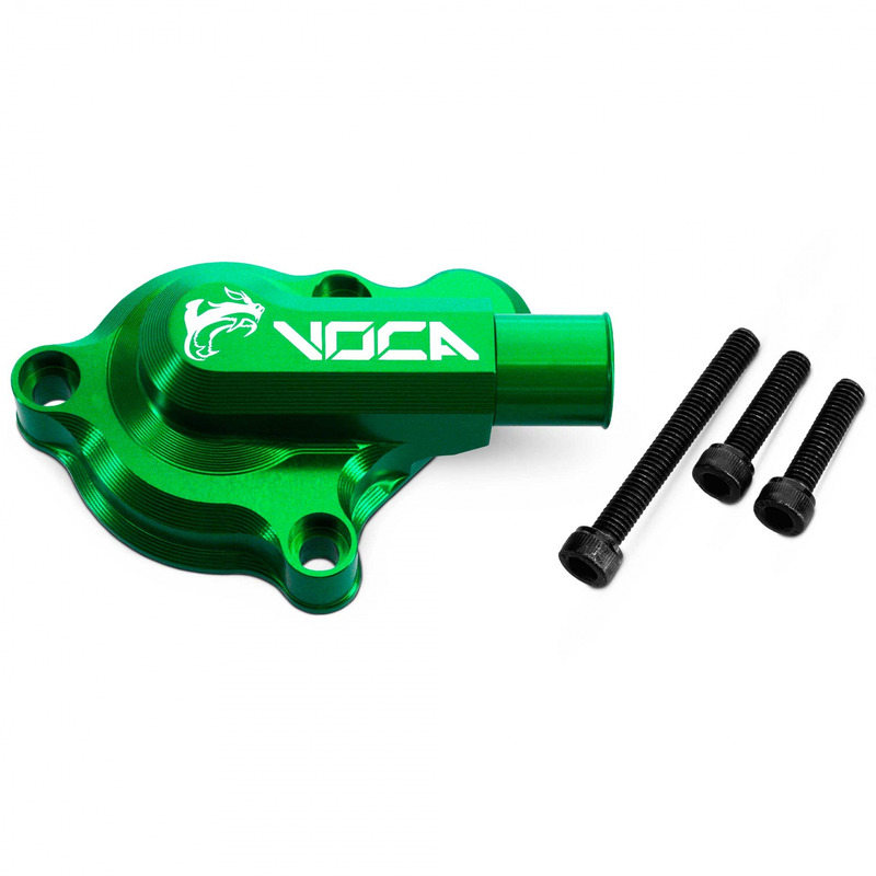 Couvercle de pompe à eau Voca Racing High Flow CNC vert Derbi Euro 3/4