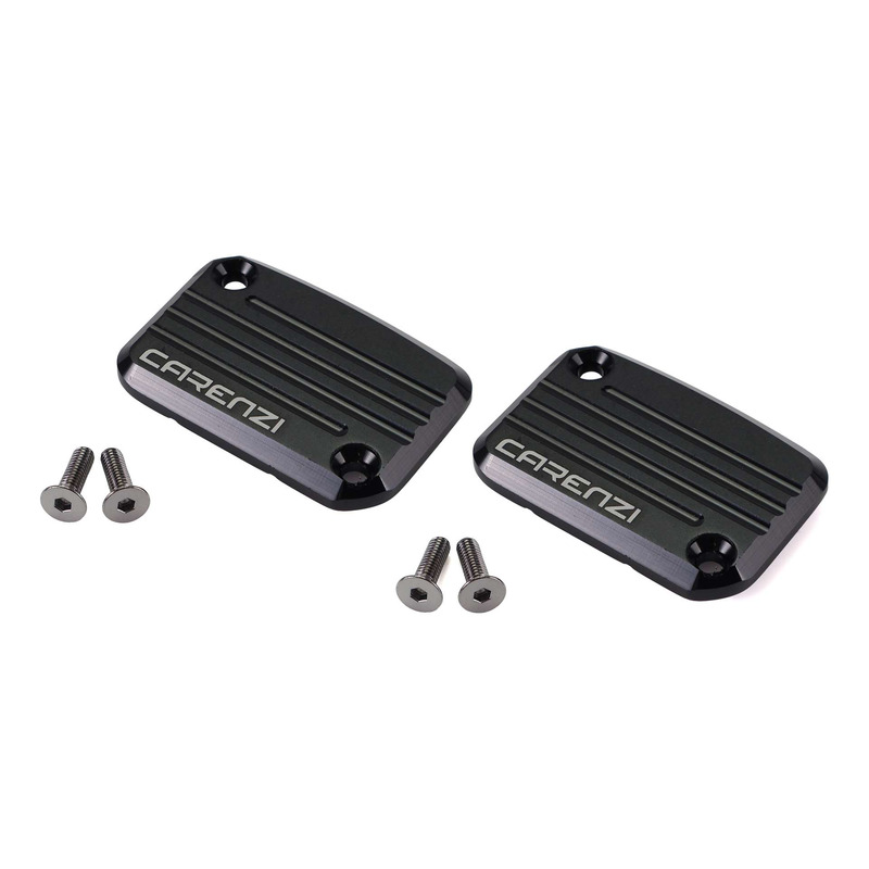 Couvercles de maître cylindre de frein Carenzi alu noir Nitro/Aerox