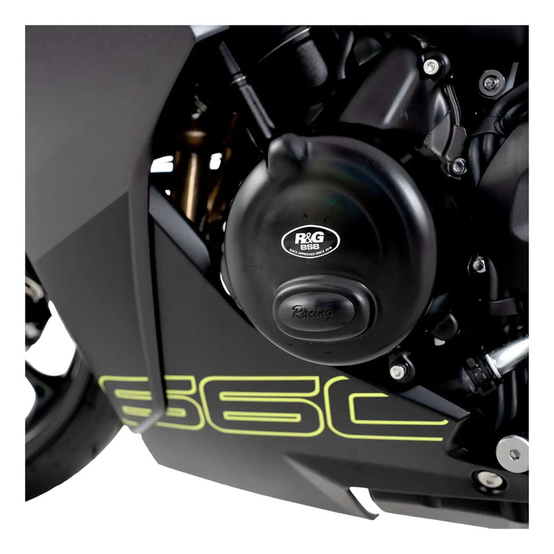Couvre carter moteur R&G Racing noir Triumph Daytona 660 24-25