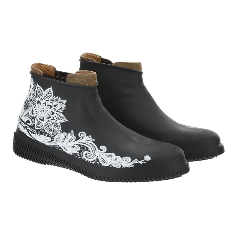 Couvre chaussures Tucano Urbano Footerine flower noir/blanc