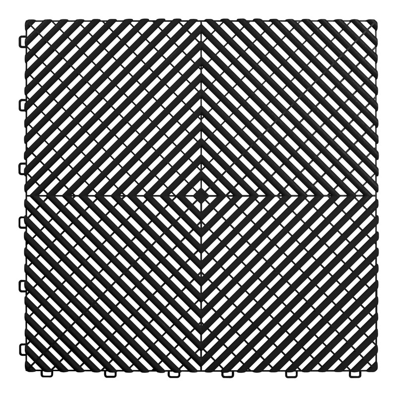 Dalle de sol JBM PP perforÃ©e noire