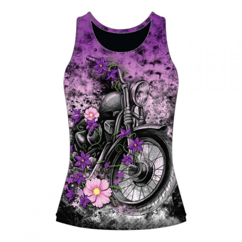 Débardeur femme Lethal Treat Flower motorcycle violet/noir- 2XL