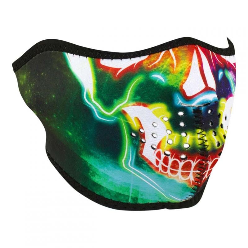 Demi-masque Zan Headgear Neon skull multicolore