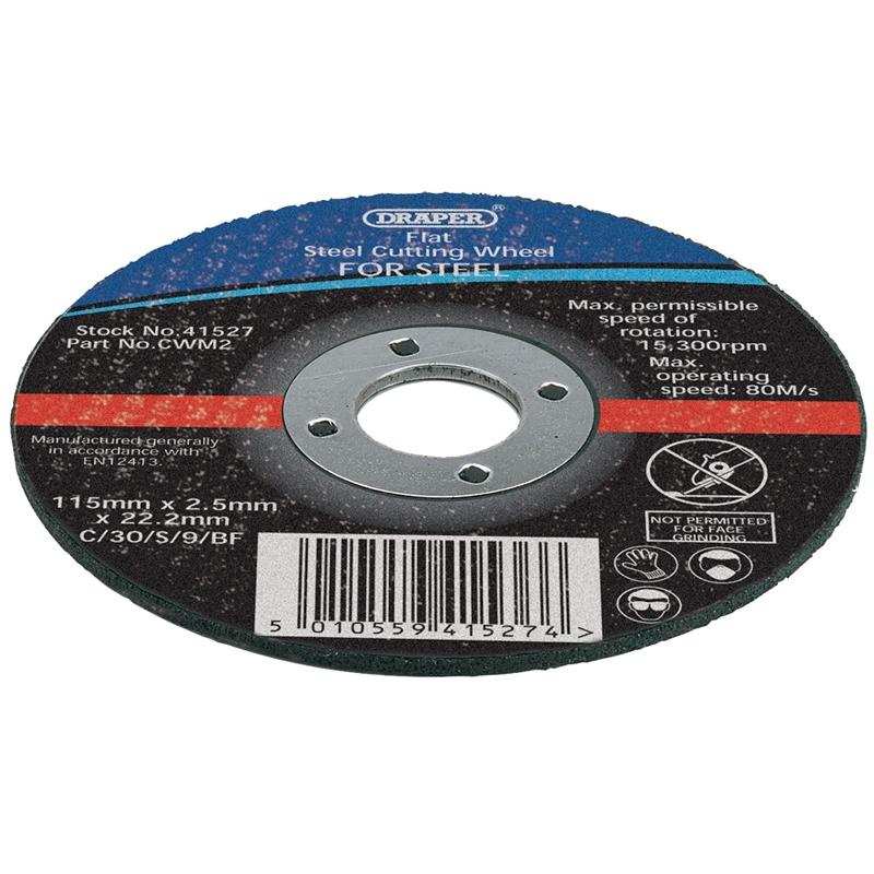 Disque à tronçonner Draper 115x1,2mm 10 pièces