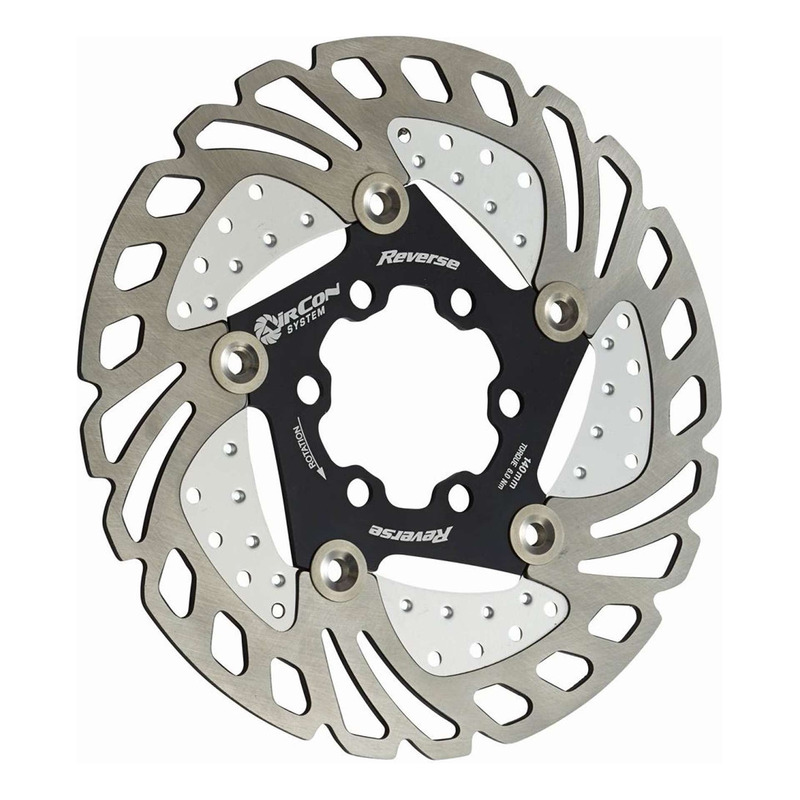 Disque de frein 6 trous Reverse Aircon noir- 140 mm