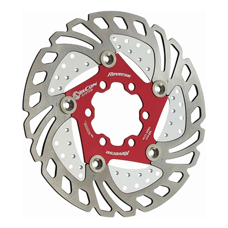 Disque de frein 6 trous Reverse Aircon rouge- 140 mm