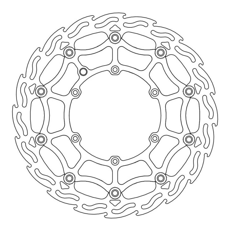 Disque de frein avant flottant Flamme Moto-Master Ã  320mm pour GAS GA