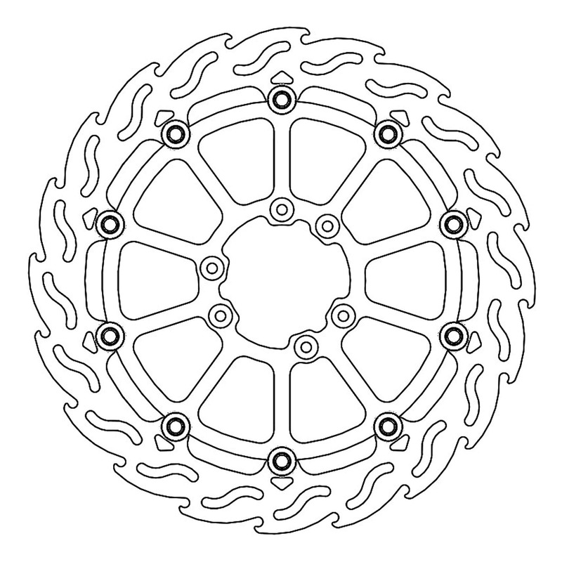 Disque de frein flottant Moto Master Flame Supermoto Ã  320 mm TM Raci