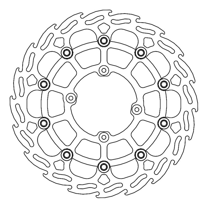 Disque de frein flottant Moto Master Offroad Flame Supermoto Ã  298 mm