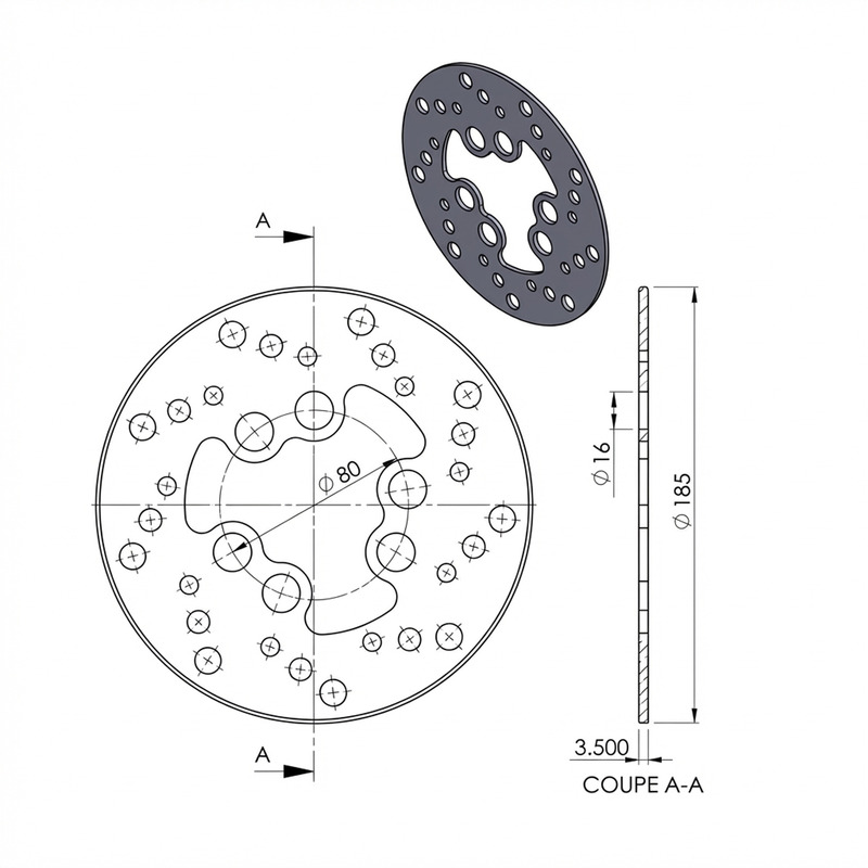 Disque de frein NG Brake Disc D.185 Suzuki - 117