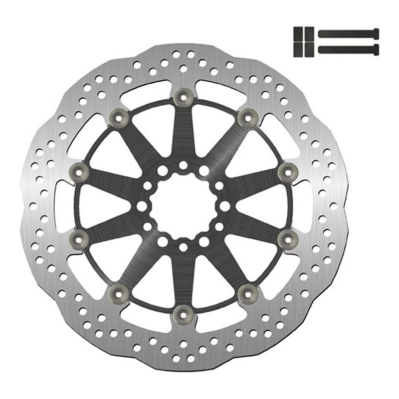 Disque de frein avant NG Brakes 1596XGK32 wave flottant avec visserie