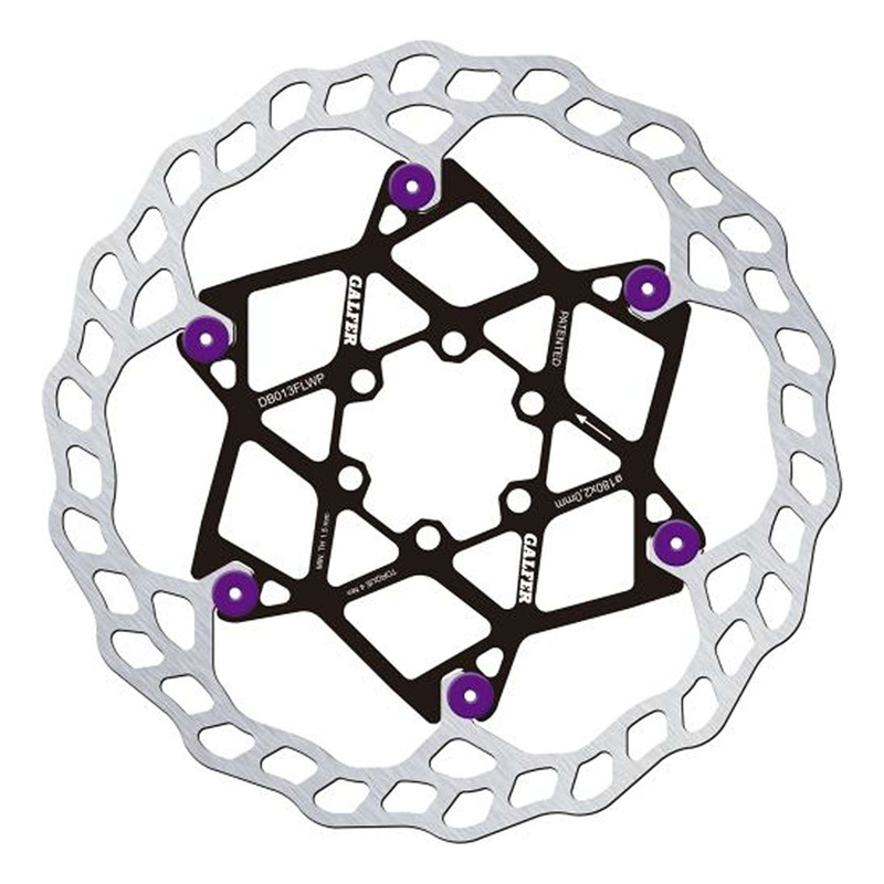 Disque frein vélo Galfer Wave flottant Violet 6 trous