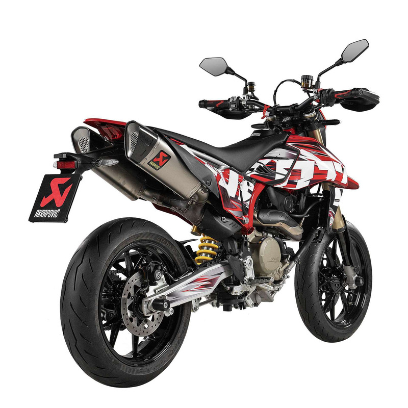 Double silencieux Akrapovic Titane embouts carbone Ducati Hypermotard 698 24-25