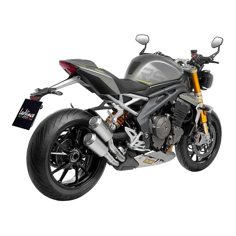 Double silencieux Leovince LV-10 inox Triumph Speed Triple 1200 RR/RS