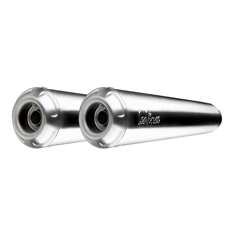 Double silencieux universel Leovince Classic Racer inox Ã  50 mm