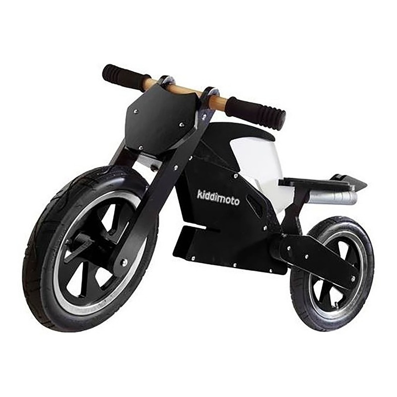 Draisienne bois Kiddimoto superbike noir/blanc