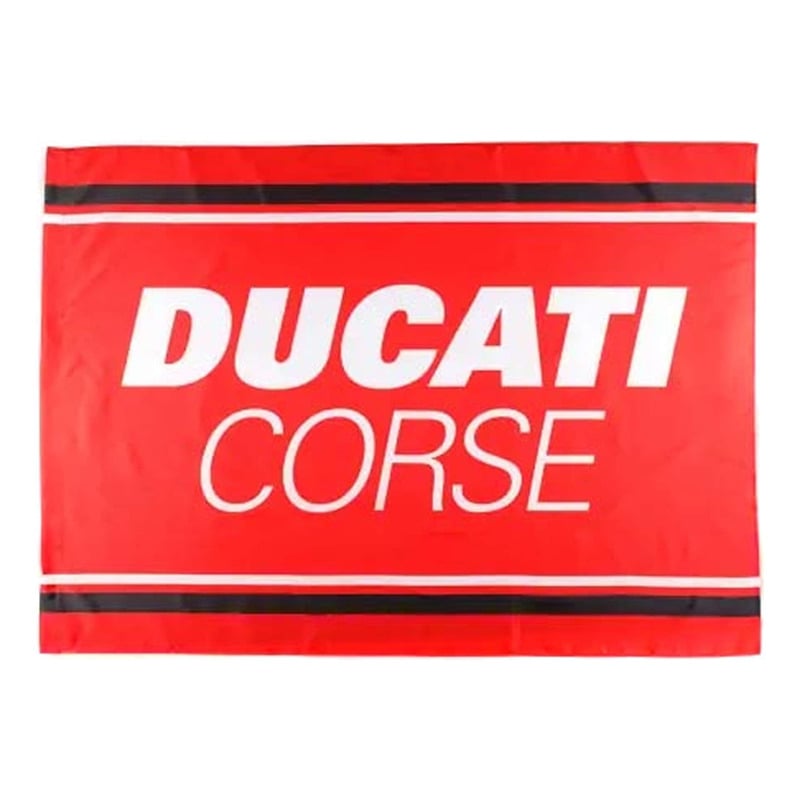 Drapeau Ducati Corse rouge/noir/blanc 2023