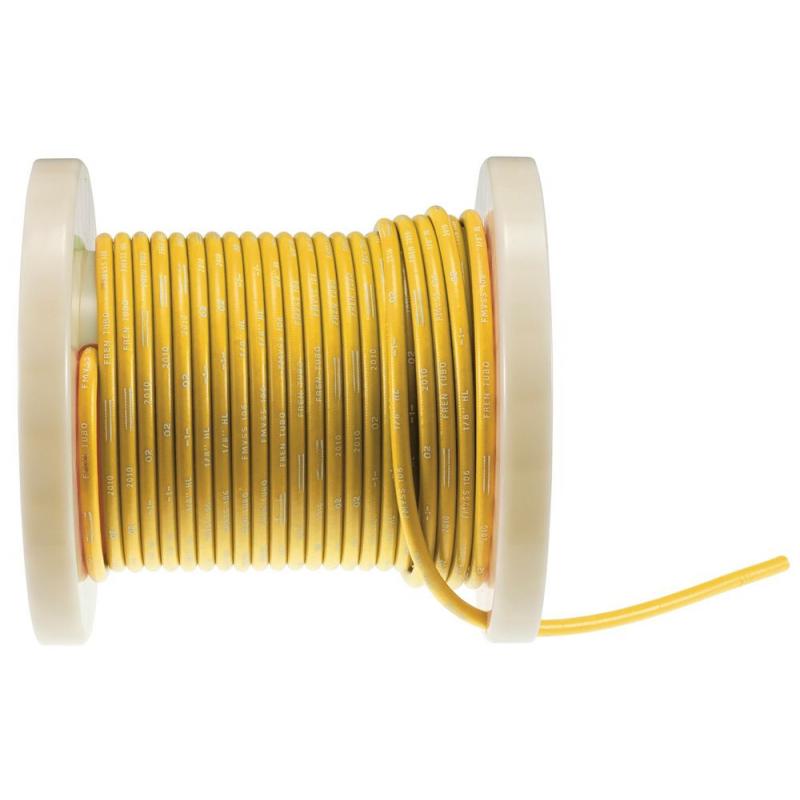 Durite en tresse d'acier inox 1/8 1m jaune