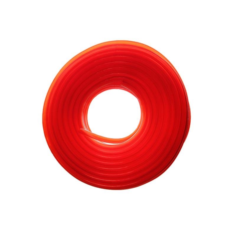 Tubo Carburante In Poliuretano Trasparente Rosso, 5x9 Mm, Lunghezza 1 Metro - Motodak