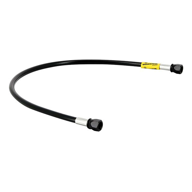 Durite Goodridge 450mm avec raccords pré-sertis gaine noir