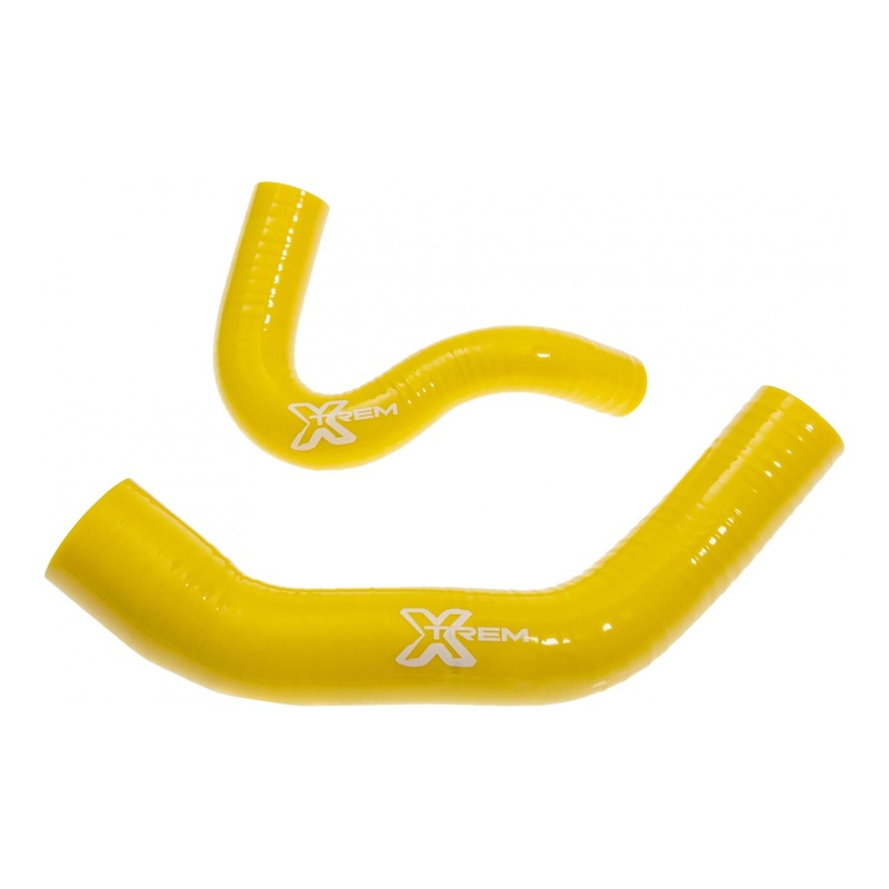 Durites de refroidissement jaune siliconé Racing pour MBK 51