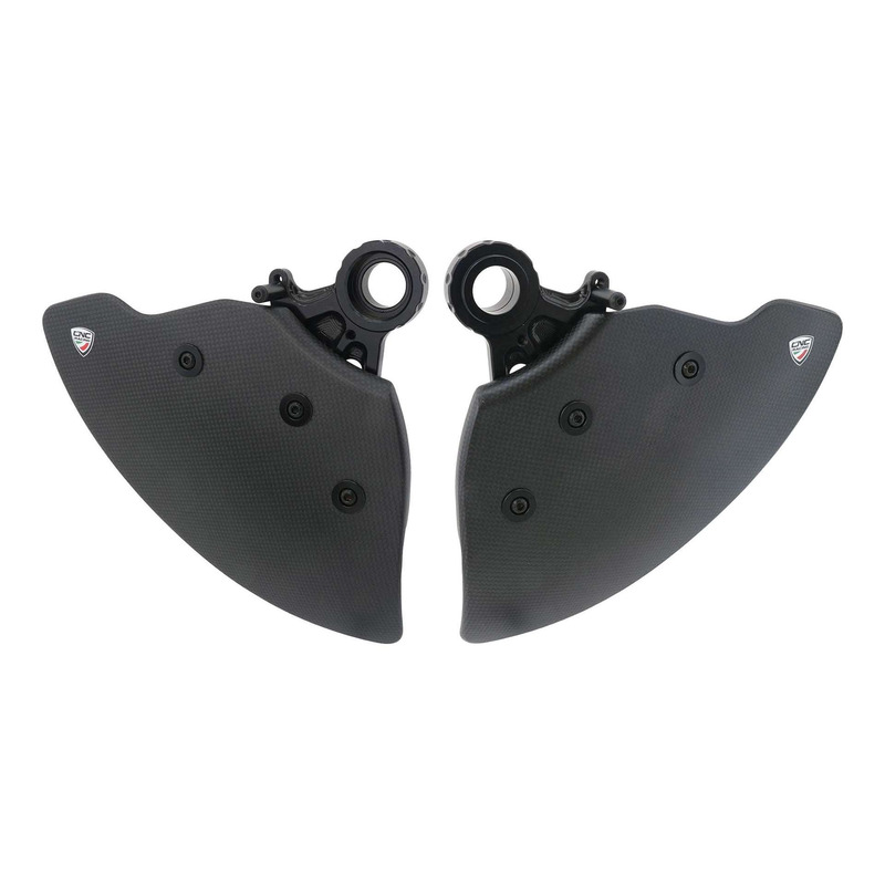 Écopes de frein carbone brillant CNC Racing GP Dusc Evo vis noire Ducati Multistrada 1160 V4 22-24