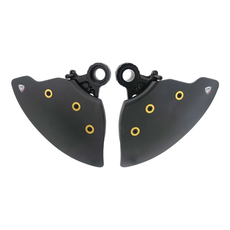 Écopes de frein carbone mat CNC Racing GP Dusc Evo visserie or Ducati Panigale V4 R 20-24