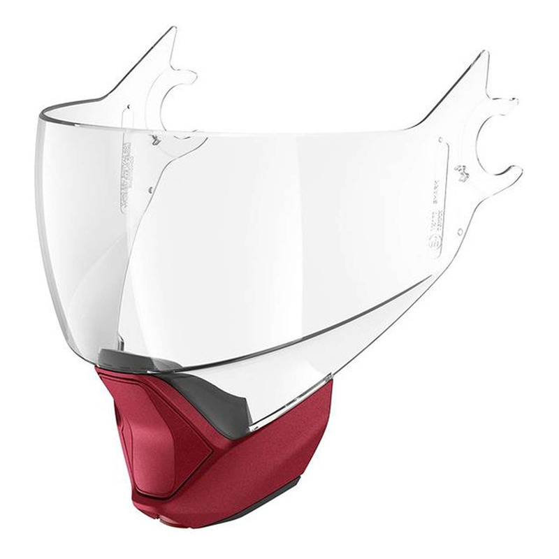 Ecran casque Shark Evojet clair AR/AB + mentonnière rouge mat