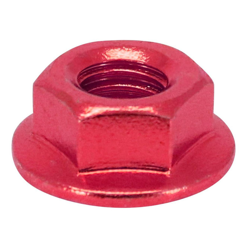 Écrou 6 pans épaulé M6 alu rouge