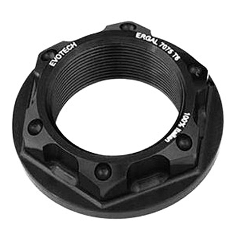 Écrou de colonne de direction Evotech noir Triumph Trident 660 21-24