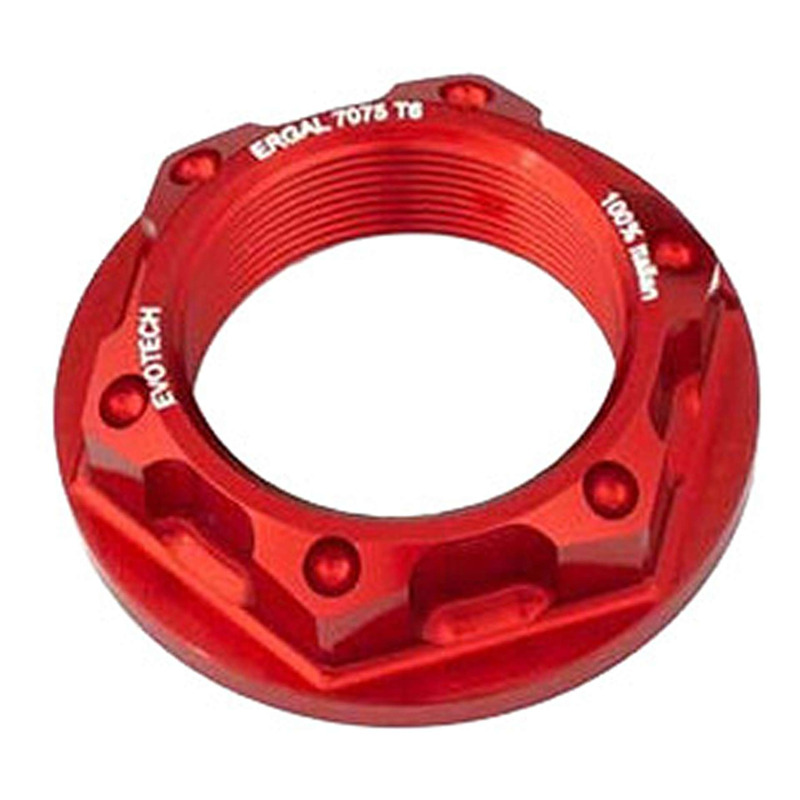 Écrou de colonne de direction Evotech rouge Triumph Trident 660 21-24