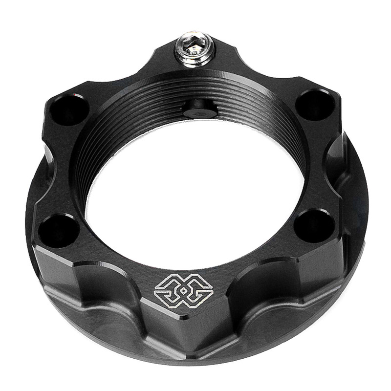 Écrou de colonne de direction Gilles Tooling M25X1,0 aluminium noir