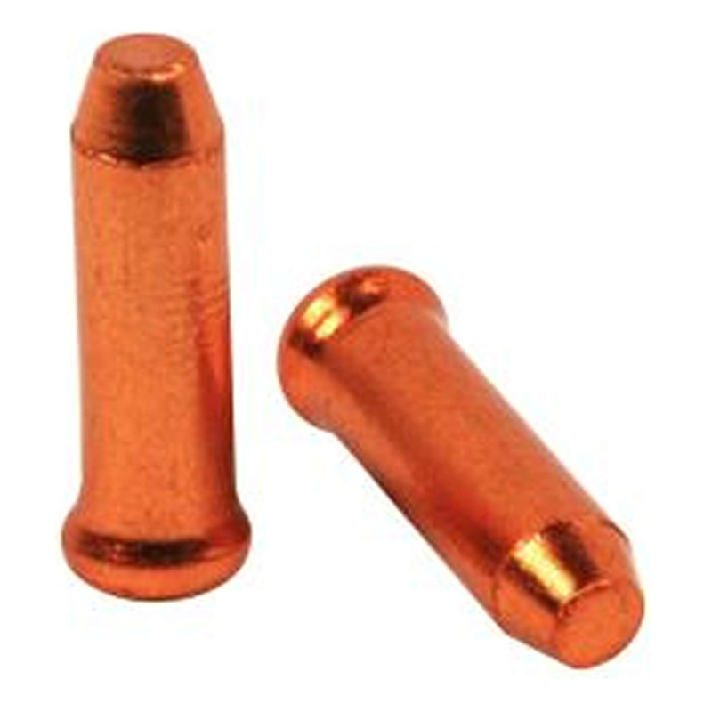 Embout câbles frein / dérailleur vélo Elvedes orange par 10 pièces