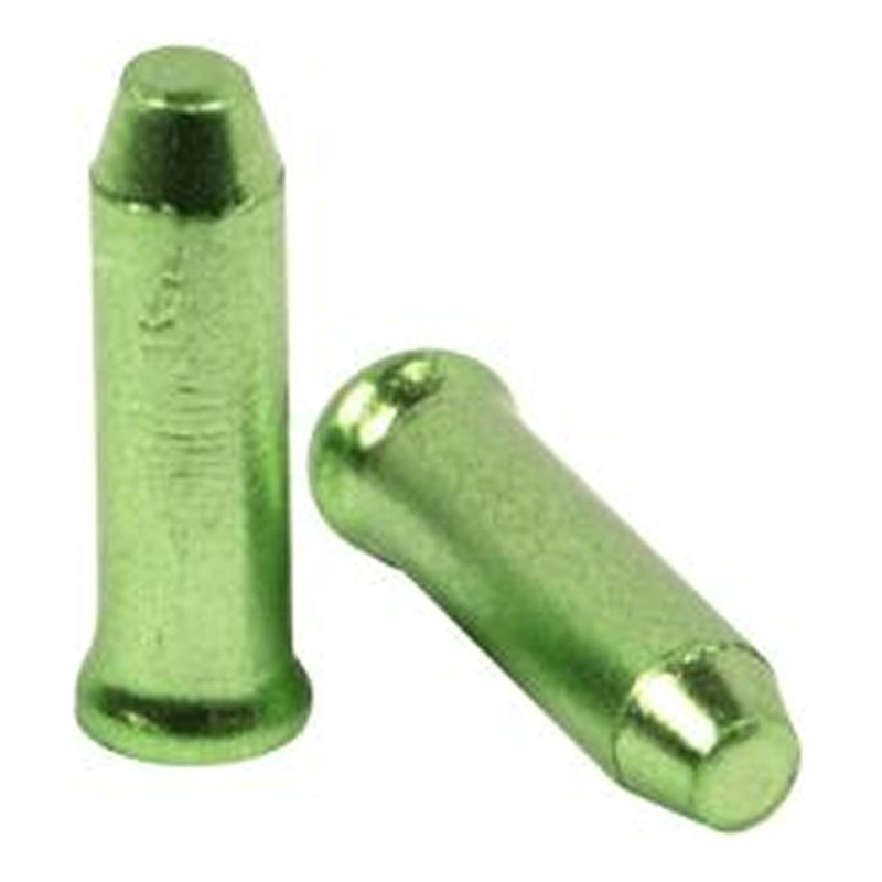 Embout câbles frein / dérailleur vélo Elvedes vert par 10 pièces