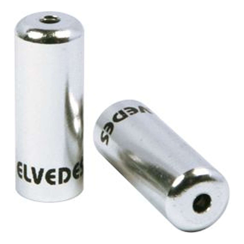 Embout gaines de dérailleur étanche Elvedes argent par 10 pièces