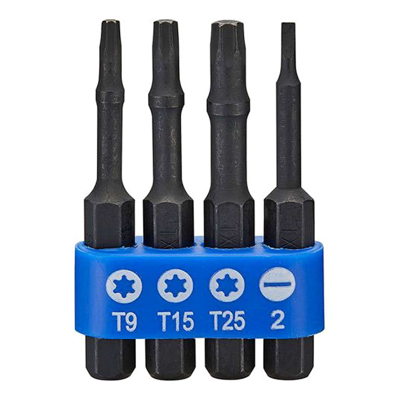 Embouts 1/4?: T9, T15, T25, plat2 (50mmL)pour kit outil SBV BMW