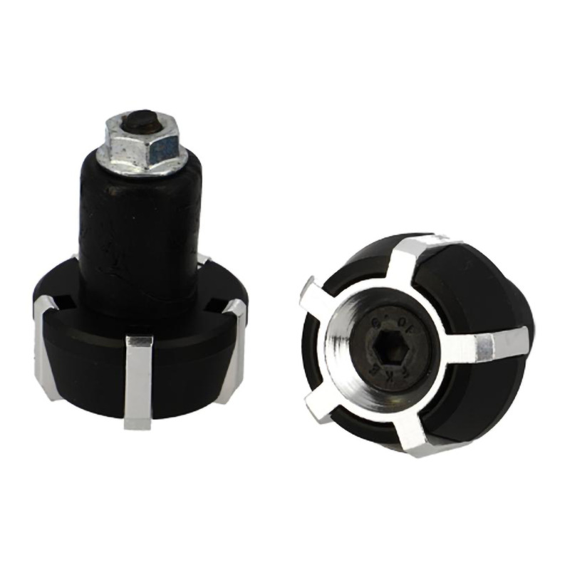 Embouts de guidon alu argent