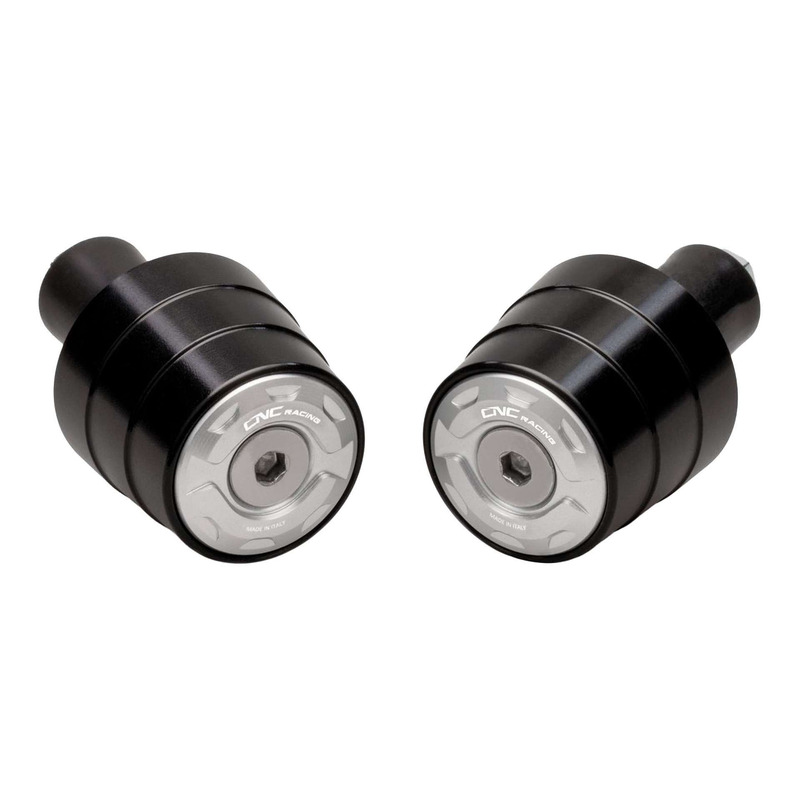 Embouts de guidon CNC Racing Gear argent