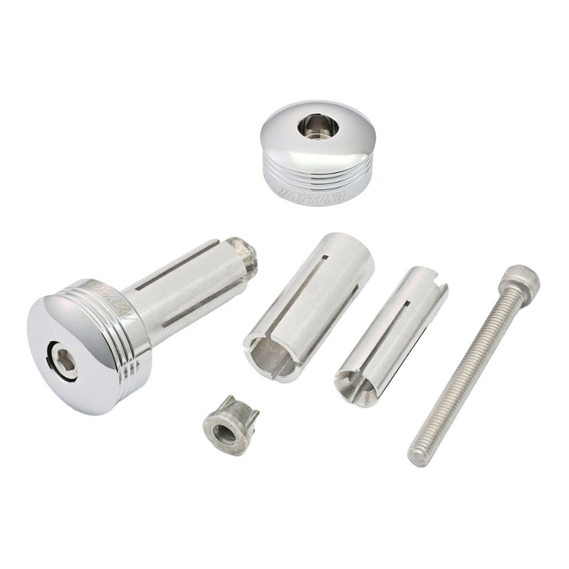 Embouts de guidon Daytona Ring aluminium chromé
