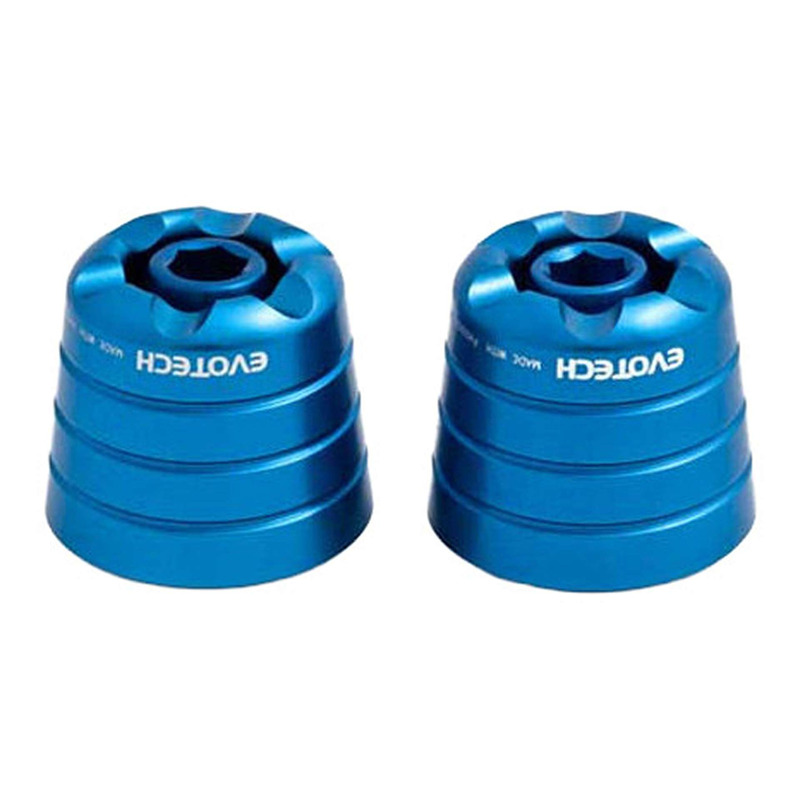 Embouts de guidon Evotech bleus Kawasaki Z 1000 03-20