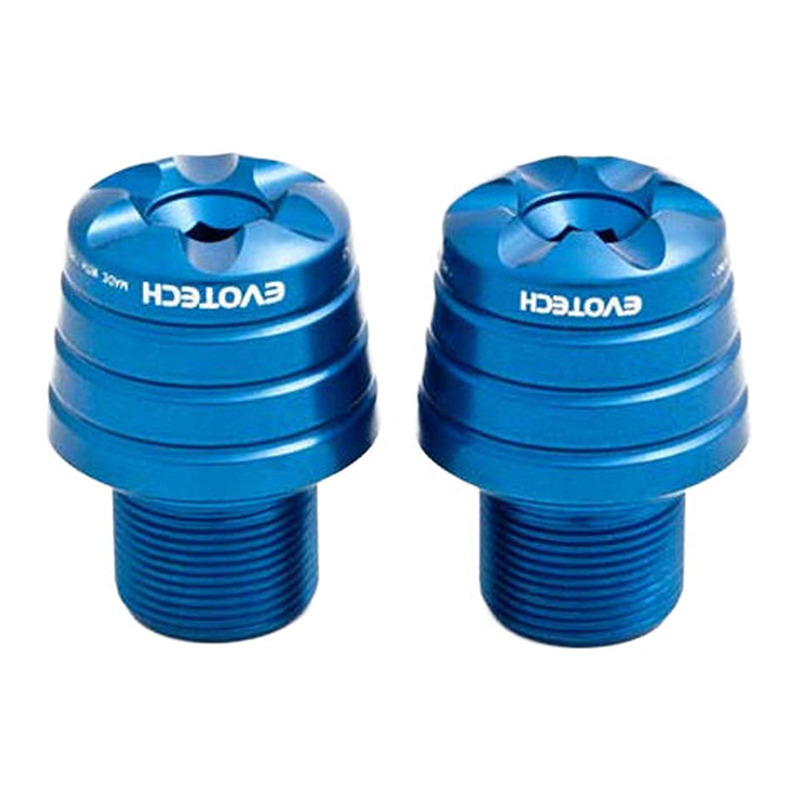Embouts de guidon Evotech bleus Kawasaki ZX-6R 636 13-16